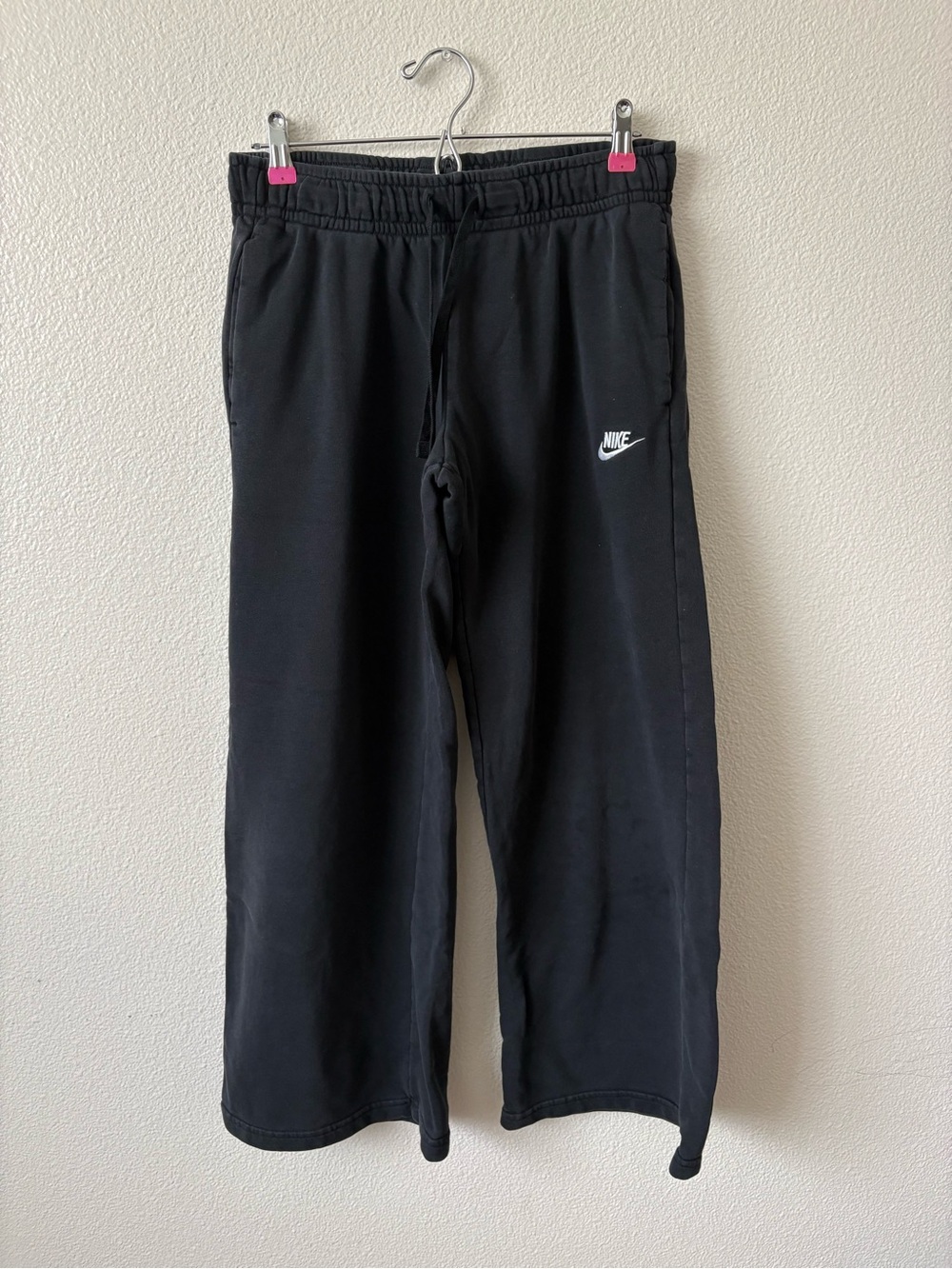 Nike Black Jogger Sweatpants with White Logo